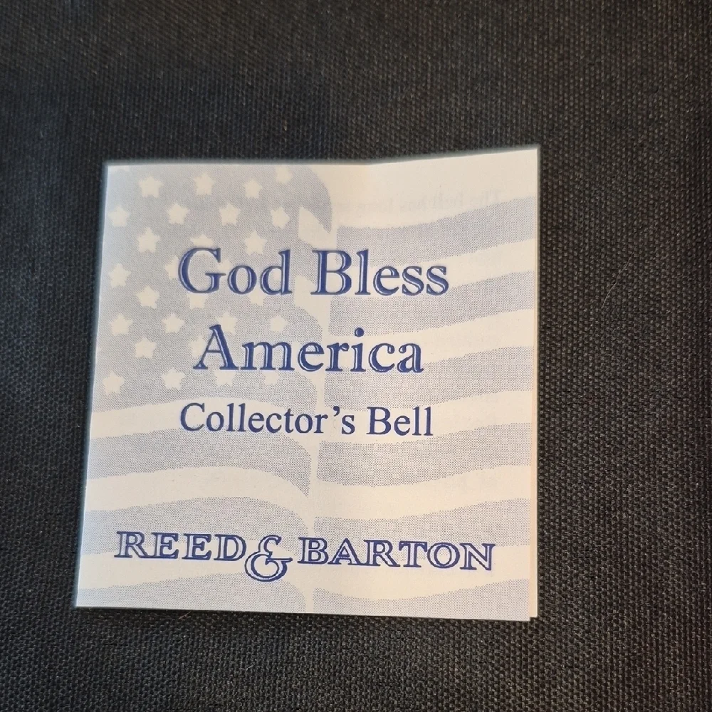 Reed & Barton God Bless America Collector's Bell Ornament